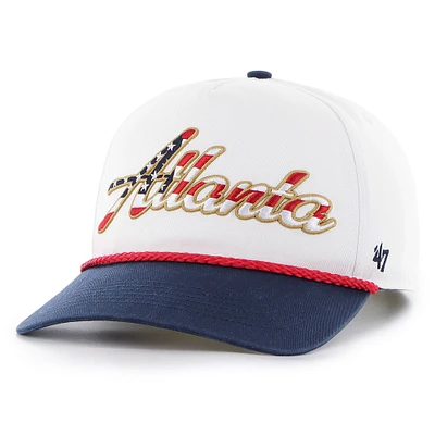 Men's '47 White Atlanta Falcons Patriotic Overhand Hitch Adjustable Hat