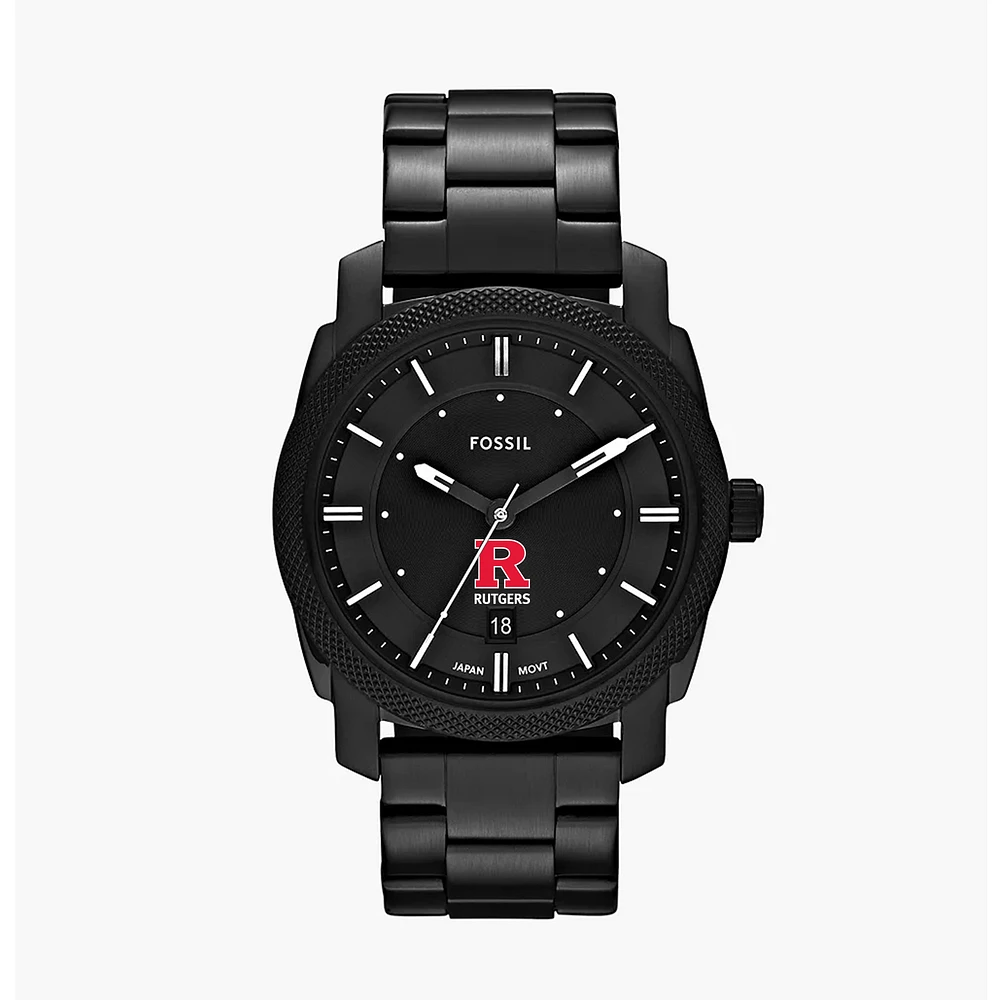Men's Fossil Rutgers Scarlet Knights Machine Stainless Steel Watch