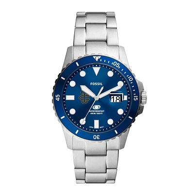 Men's Fossil  Silver UC Irvine Anteaters Dive Three-Hand Date Stainless Steel Watch