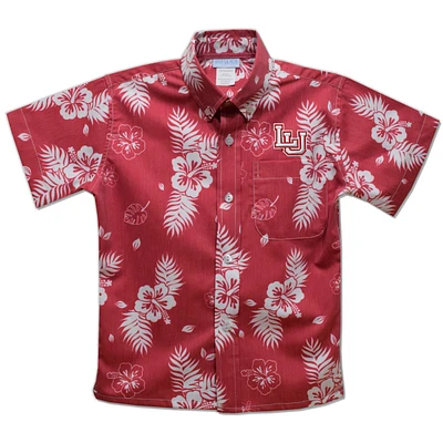 Toddler Vive La Fete Red Lamar Cardinals Hawaiian Print Button-Down Shirt