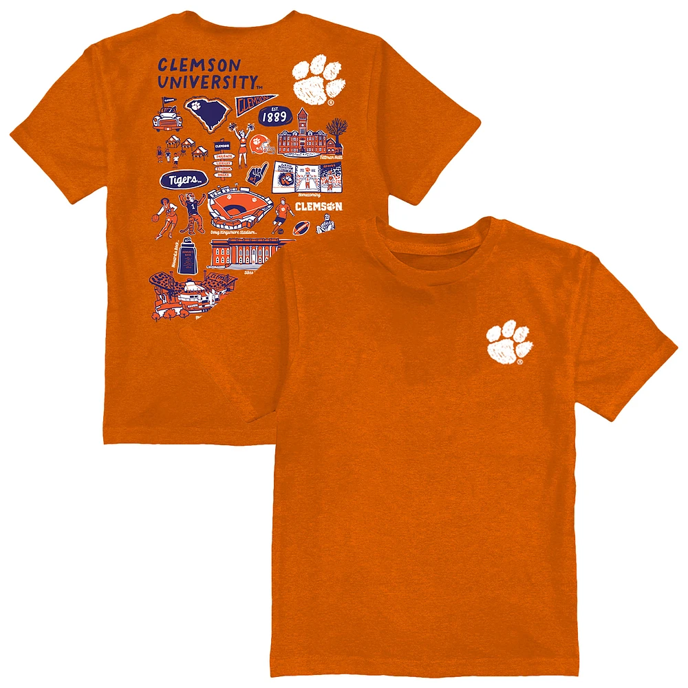 Toddler Vive La Fete Orange Clemson Tigers Impressions Artwork T-Shirt