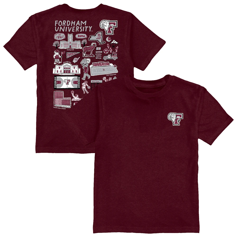 Toddler Vive La Fete Maroon Fordham Rams Impressions Artwork T-Shirt
