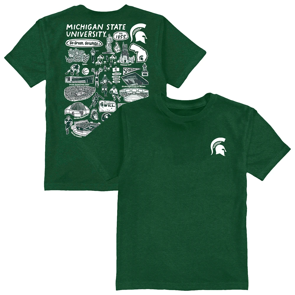 Toddler Vive La Fete Green Michigan State Spartans Impressions Artwork T-Shirt