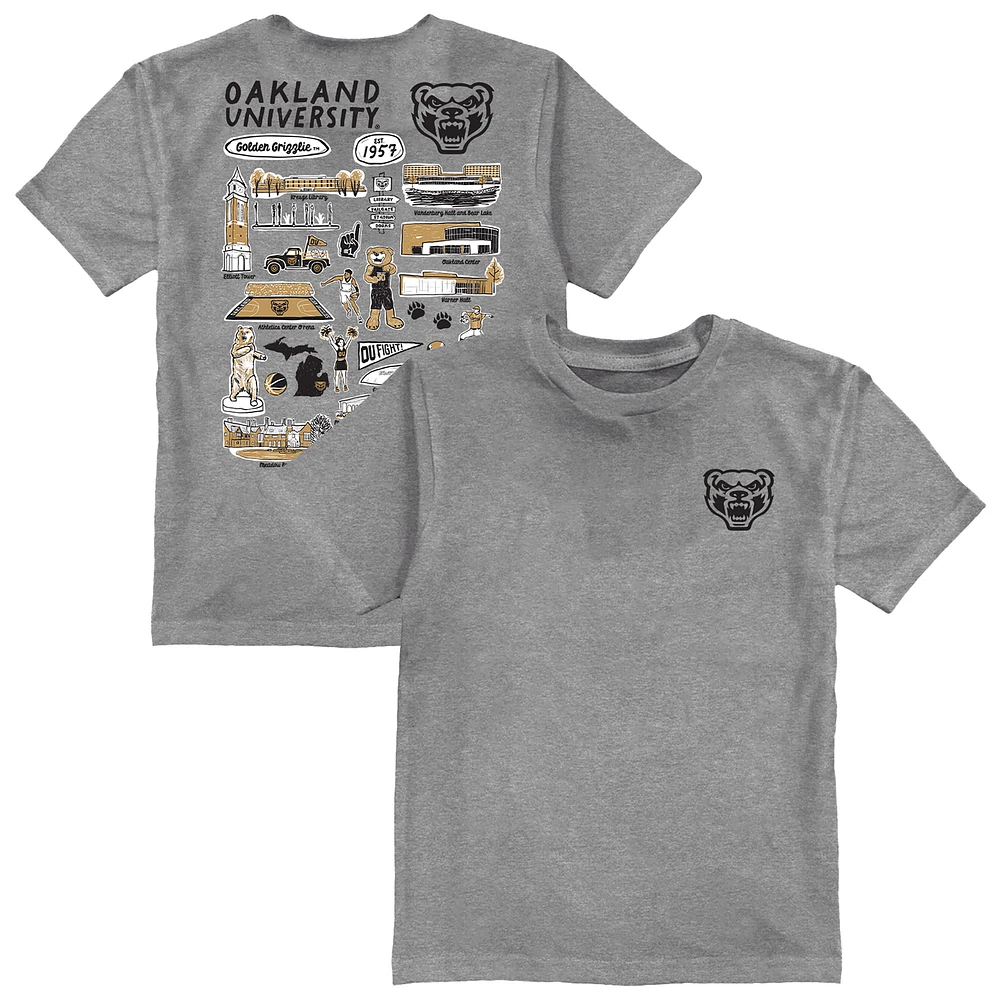 Toddler Vive La Fete Gray Oakland Golden Grizzlies Impressions Artwork T-Shirt