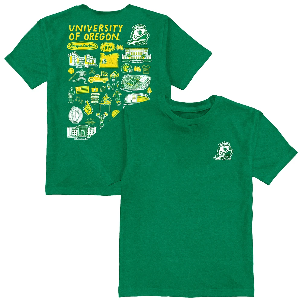 Toddler Vive La Fete Green Oregon Ducks Impressions Artwork T-Shirt