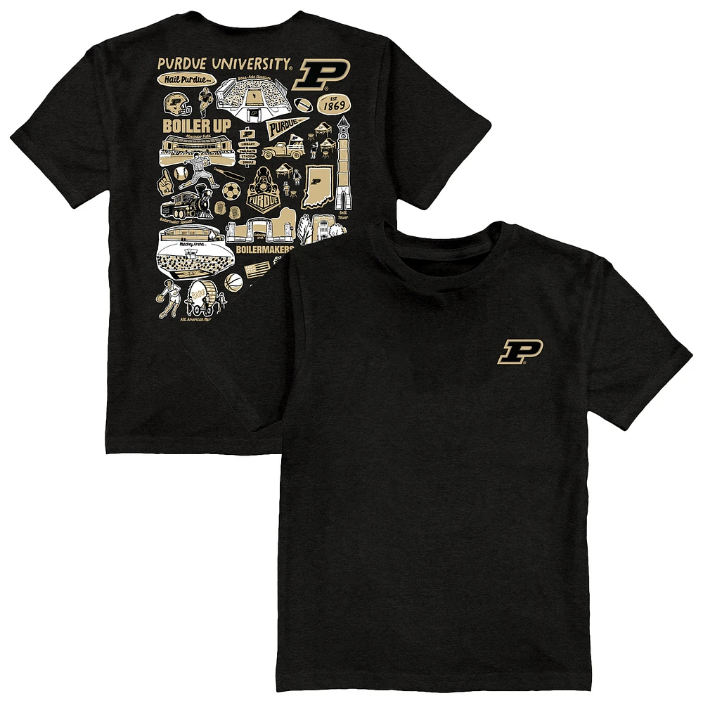 Toddler Vive La Fete Black Purdue Boilermakers Impressions Artwork T-Shirt