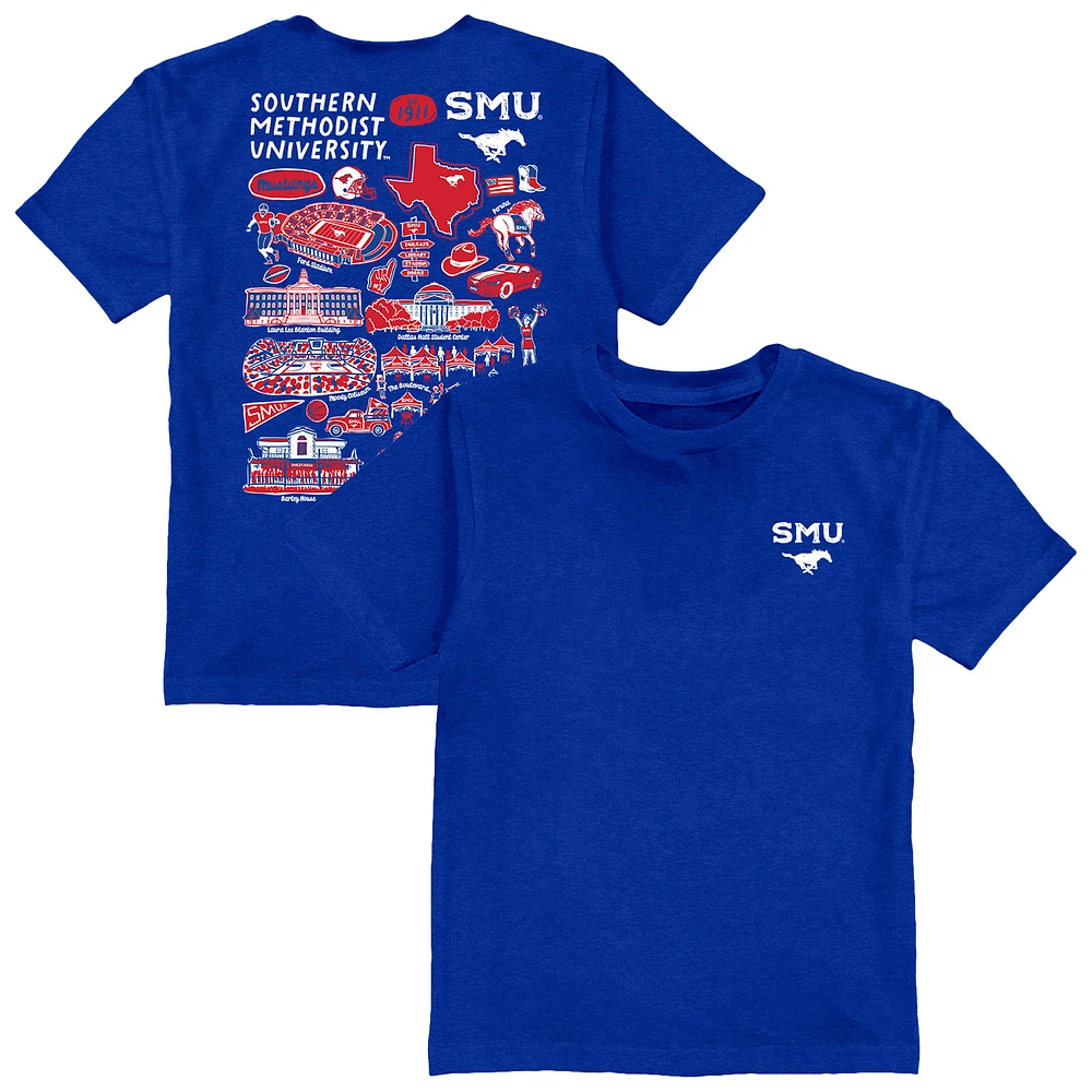 Toddler Vive La Fete Royal SMU Mustangs Impressions Artwork T-Shirt