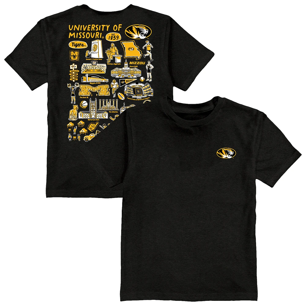 Toddler Vive La Fete Black Missouri Tigers Impressions Artwork T-Shirt