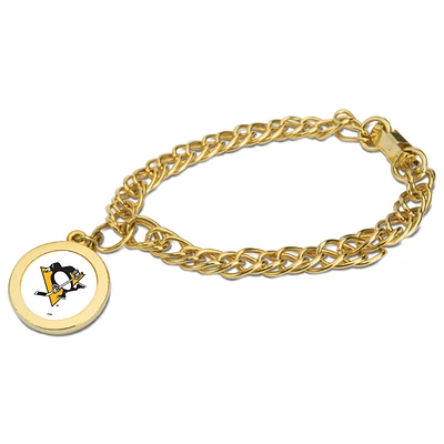 Pittsburgh Penguins Gold Charm Bracelet