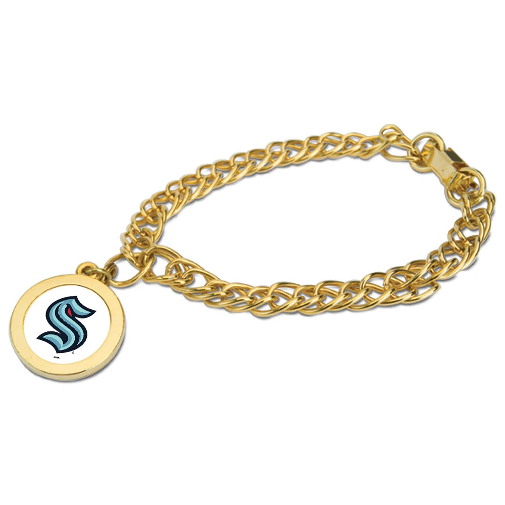 Seattle Kraken Gold Charm Bracelet