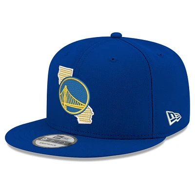 Men's New Era Royal Golden State Warriors State Pride 9FIFTY Snapback Hat