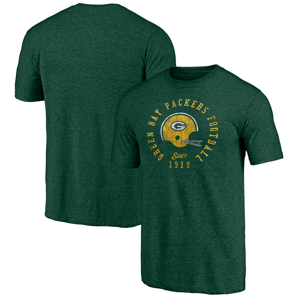 Men's Green Green Bay Packers Hot Route Tri-Blend T-Shirt