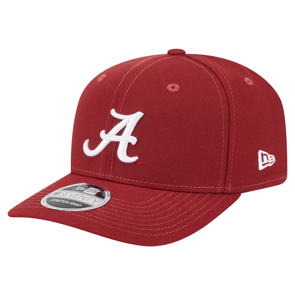 Men's New Era Crimson Alabama Crimson Tide Team Collective 9SEVENTY Stretch-Snap Adjustable Hat