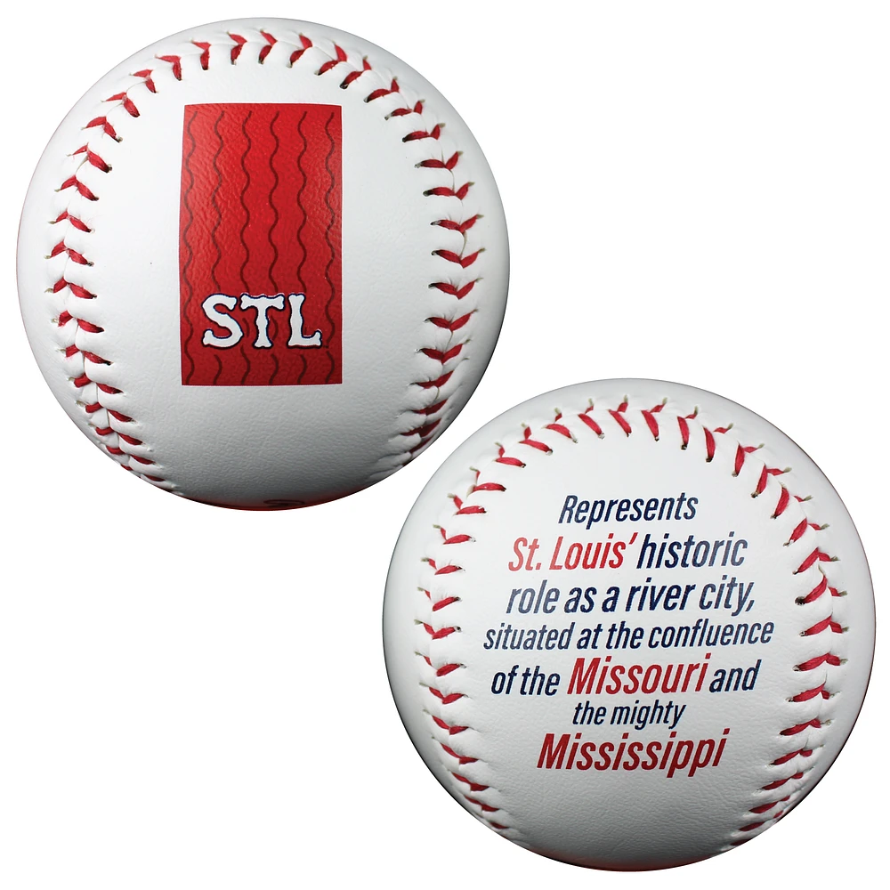 St. Louis Cardinals Cooperstown Collection River Logo Baseball