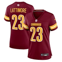 Women's Nike Marshon Lattimore  Burgundy Washington Commanders Team Game Jersey