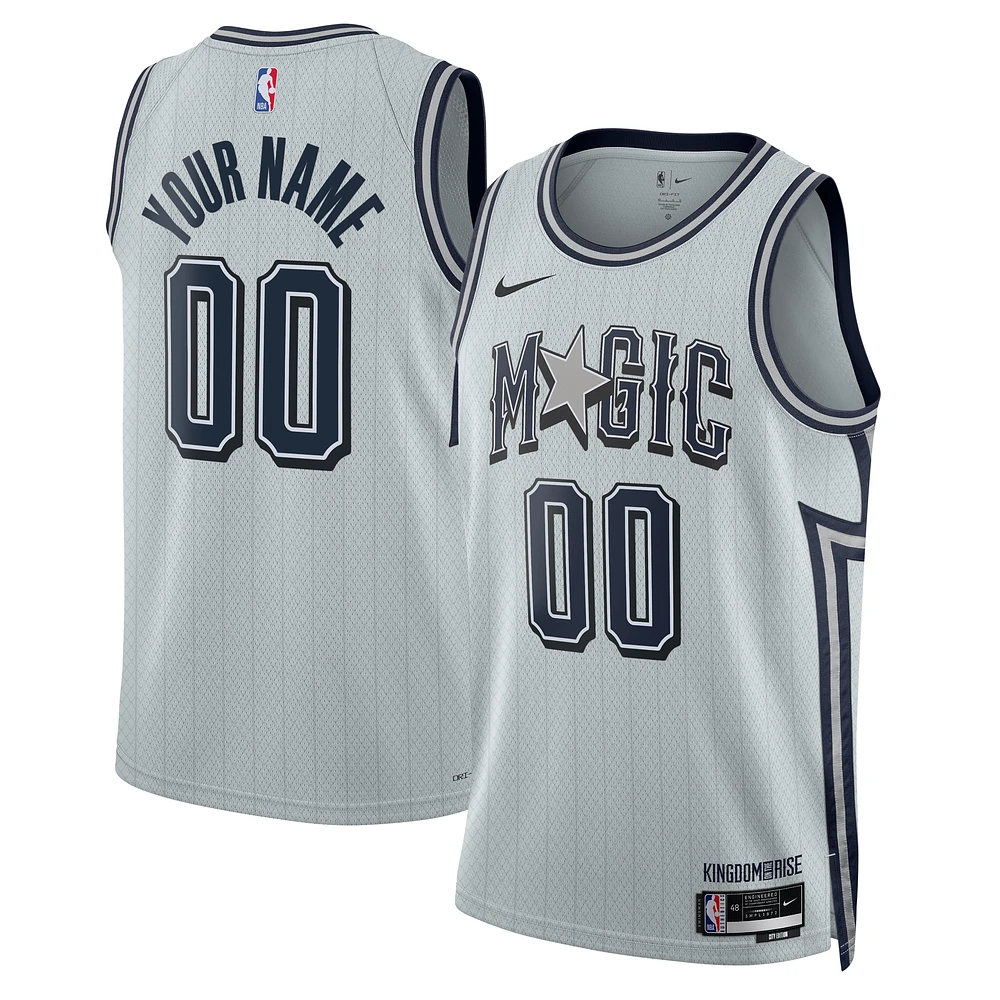 Unisex Nike Silver Orlando Magic 2024/25 Custom Swingman Jersey - City Edition