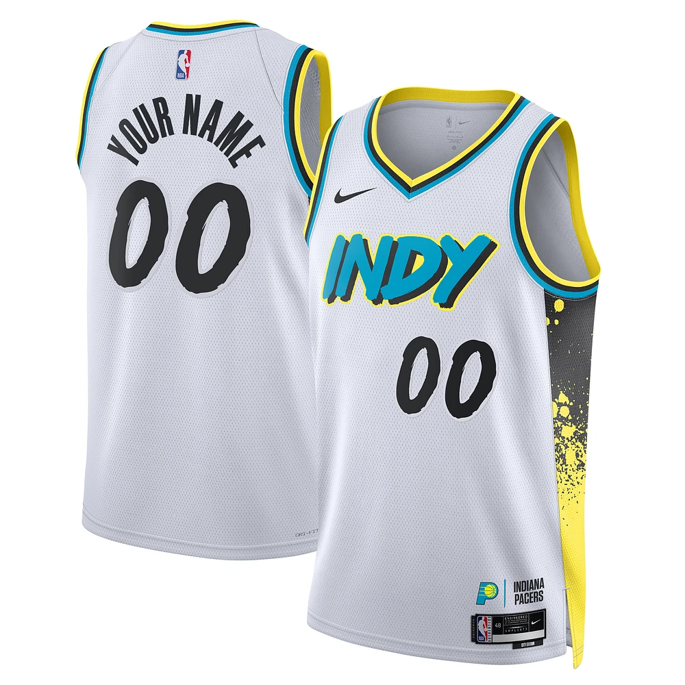 Unisex Nike White Indiana Pacers 2024/25 Custom Swingman Jersey - City Edition