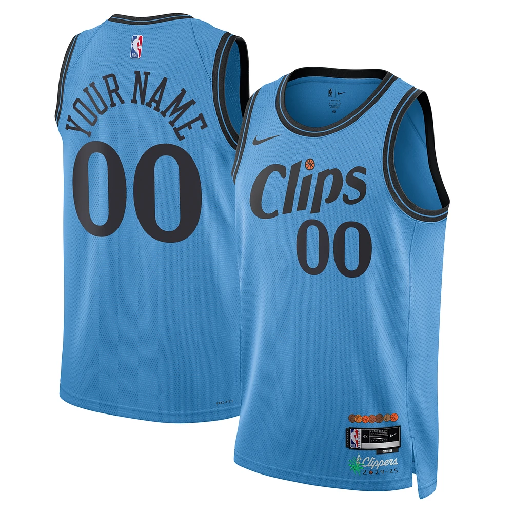 Unisex Nike Light Blue LA Clippers 2024/25 Custom Swingman Jersey - City Edition