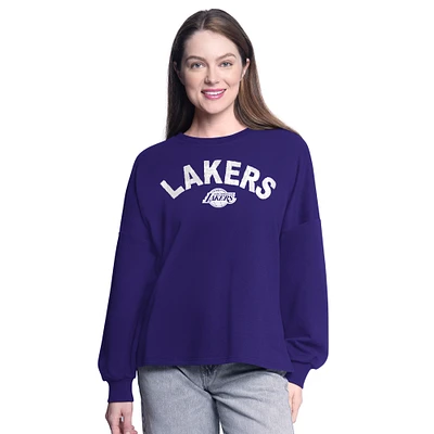 Women's G-III 4Her by Carl Banks Purple Los Angeles Lakers Athletic Pullover Sweatshirt