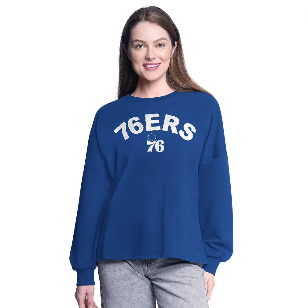 Women's G-III 4Her by Carl Banks Royal Philadelphia 76ers Athletic Pullover Sweatshirt