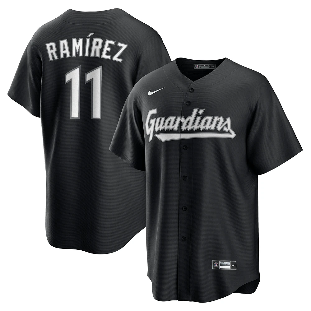 Men's Nike José Ramírez Black Cleveland Guardians Replica Player Jersey