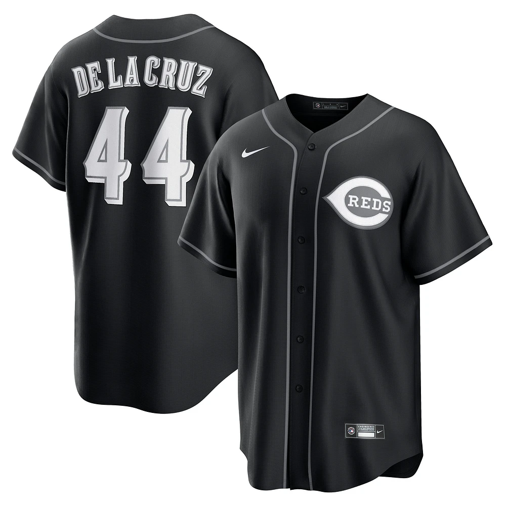Men's Nike Elly De La Cruz Black Cincinnati Reds Replica Player Jersey