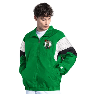 Men's Starter Kelly Green Boston Celtics Yard Line Full-Zip Jacket