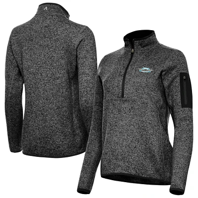 Women's Antigua Heather NASCAR Fortune Half-Zip Pullover Jacket