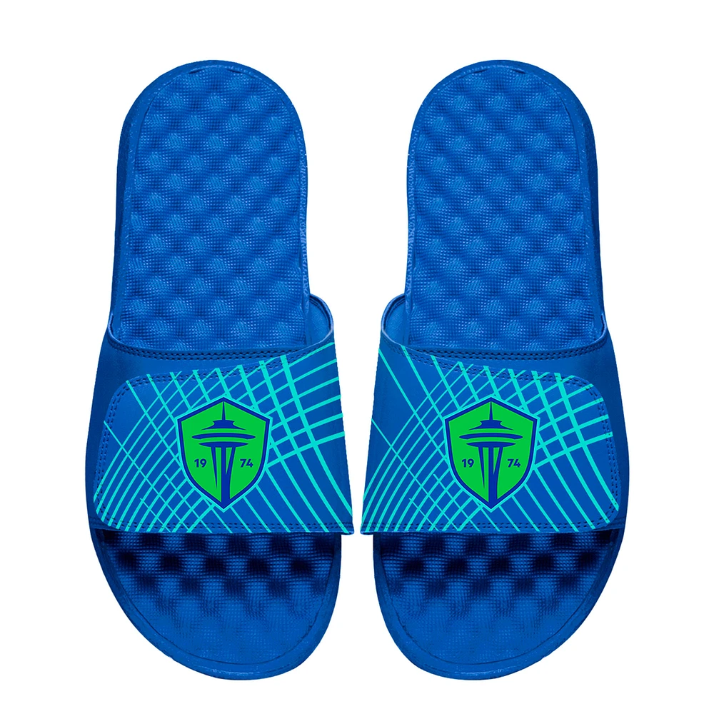 Unisex Youth ISlide Royal Seattle Sounders FC Line Pattern Slide Sandals