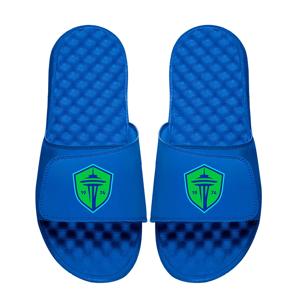 Unisex ISlide Blue Seattle Sounders FC Primary Logo Slide Sandals