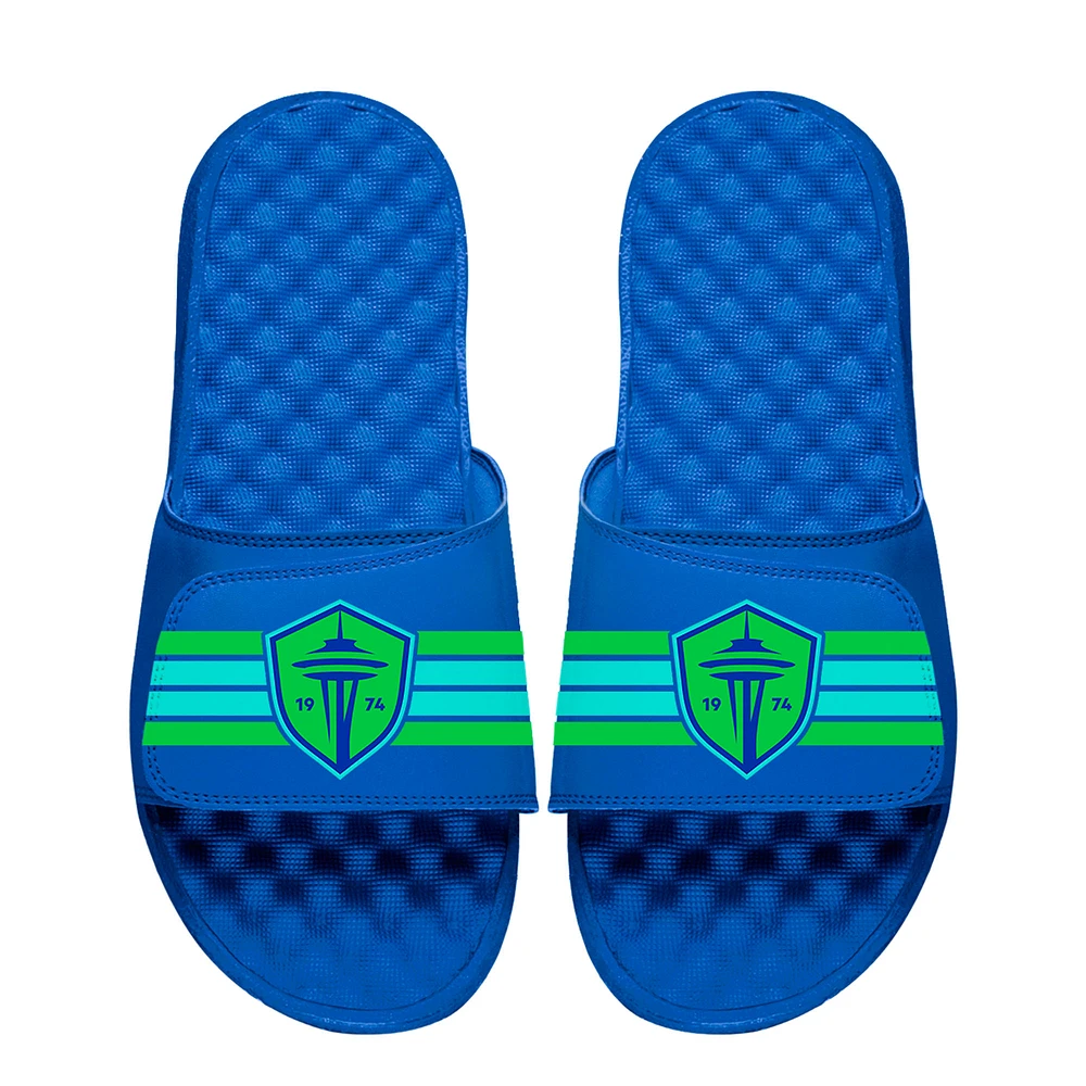 Unisex ISlide Royal Seattle Sounders FC Varsity Stripes Slide Sandals