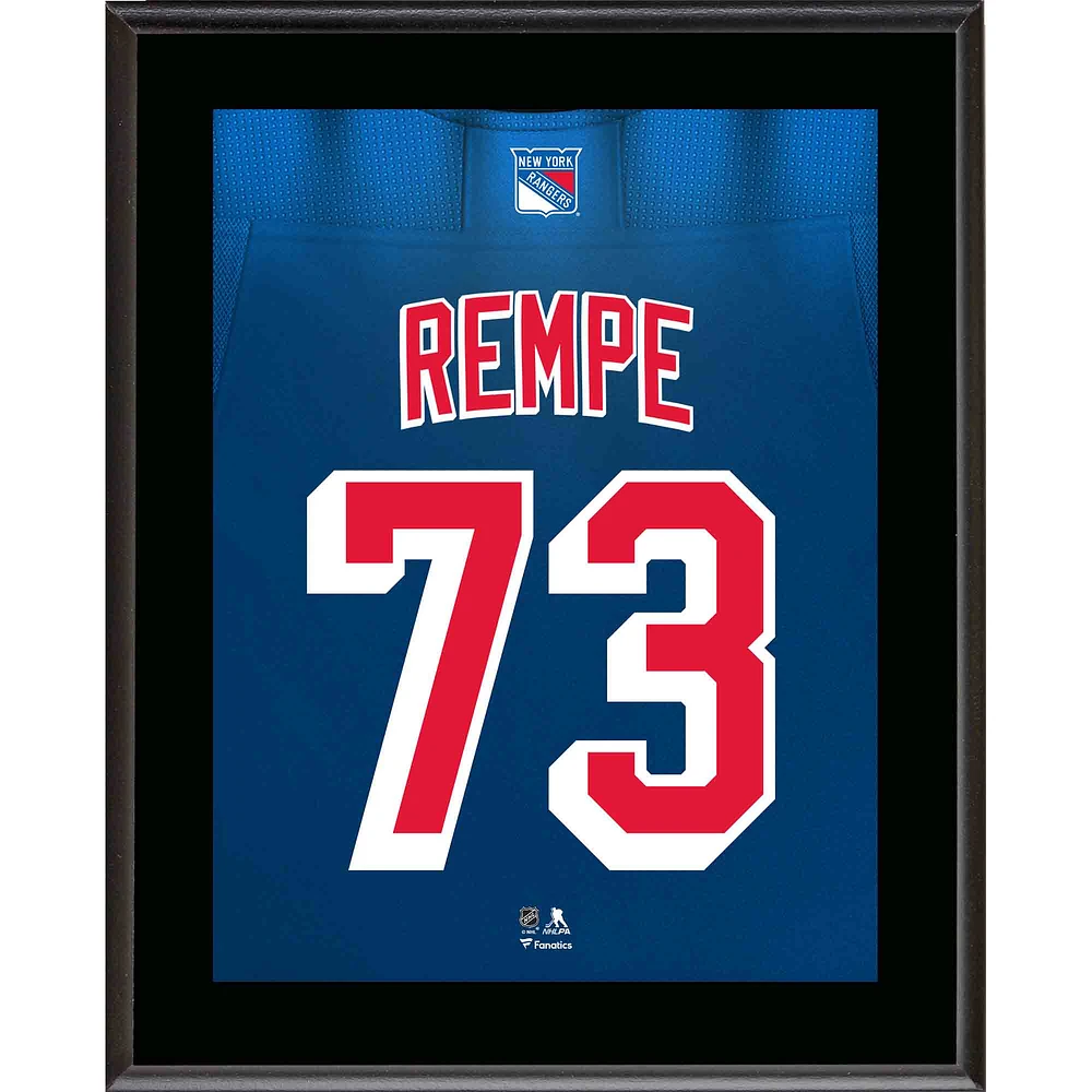 Matt Rempe New York Rangers 10.5" x 13" Jersey Number Sublimated Player Plaque