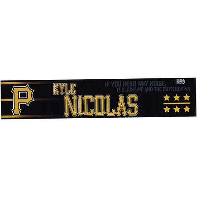 Kyle Nicolas Pittsburgh Pirates Player-Issued Black Nameplate from the 2024 MLB Season
