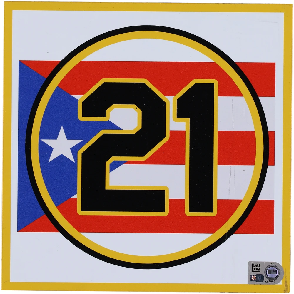 Pittsburgh Pirates Team-Issued White Clemente Nameplate from the 2024 MLB Season
