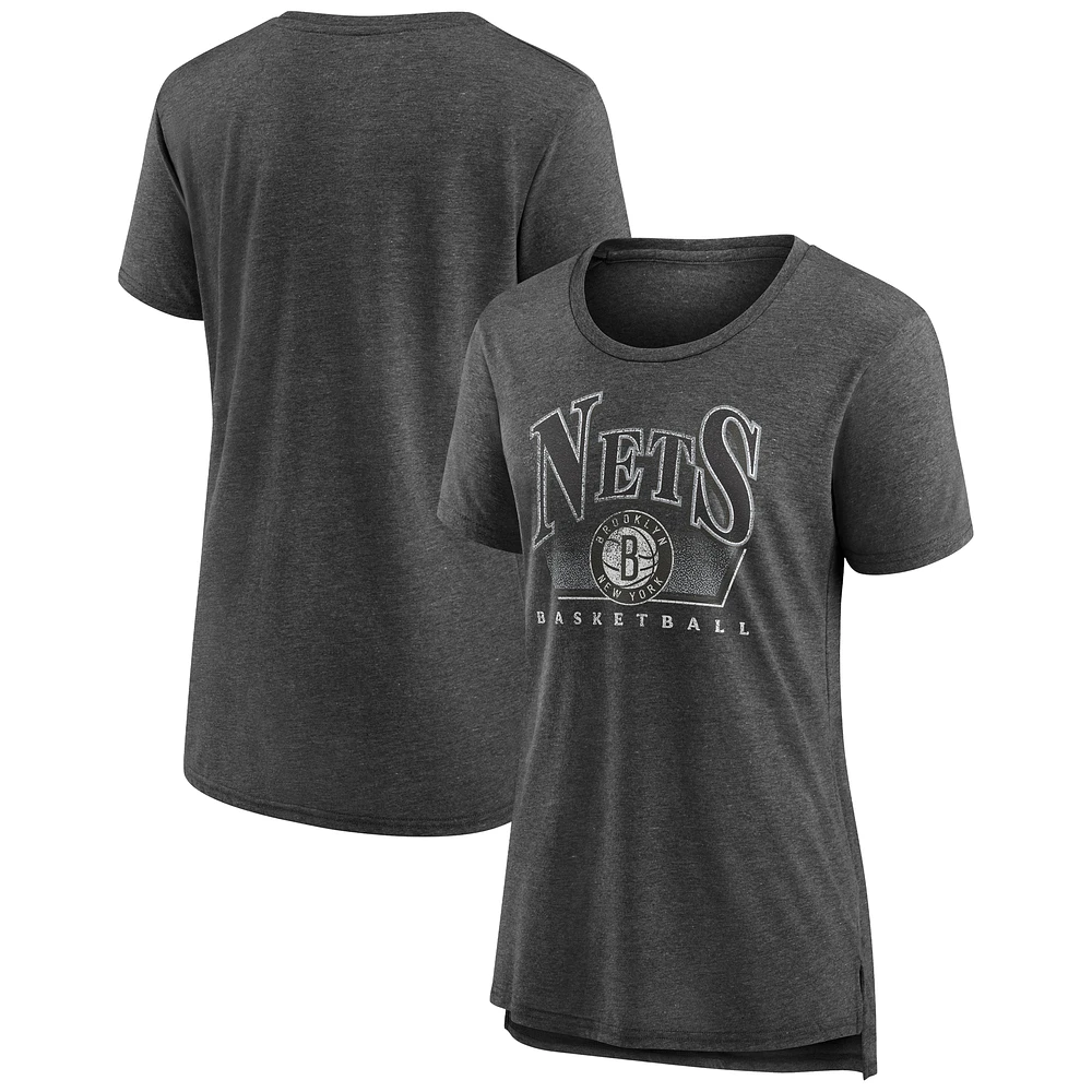 Women's Gray Brooklyn Nets Selection Tri-Blend T-Shirt