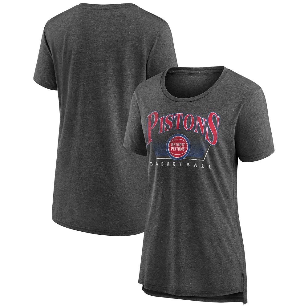 Women's Gray Detroit Pistons Selection Tri-Blend T-Shirt