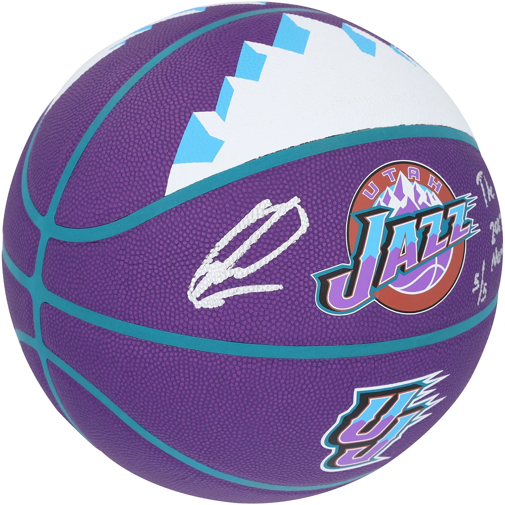Lauri Markkanen Utah Jazz Autographed Wilson 2022-23 City Collector Basketball with Multiple Inscriptions - Limited Edition #5/5