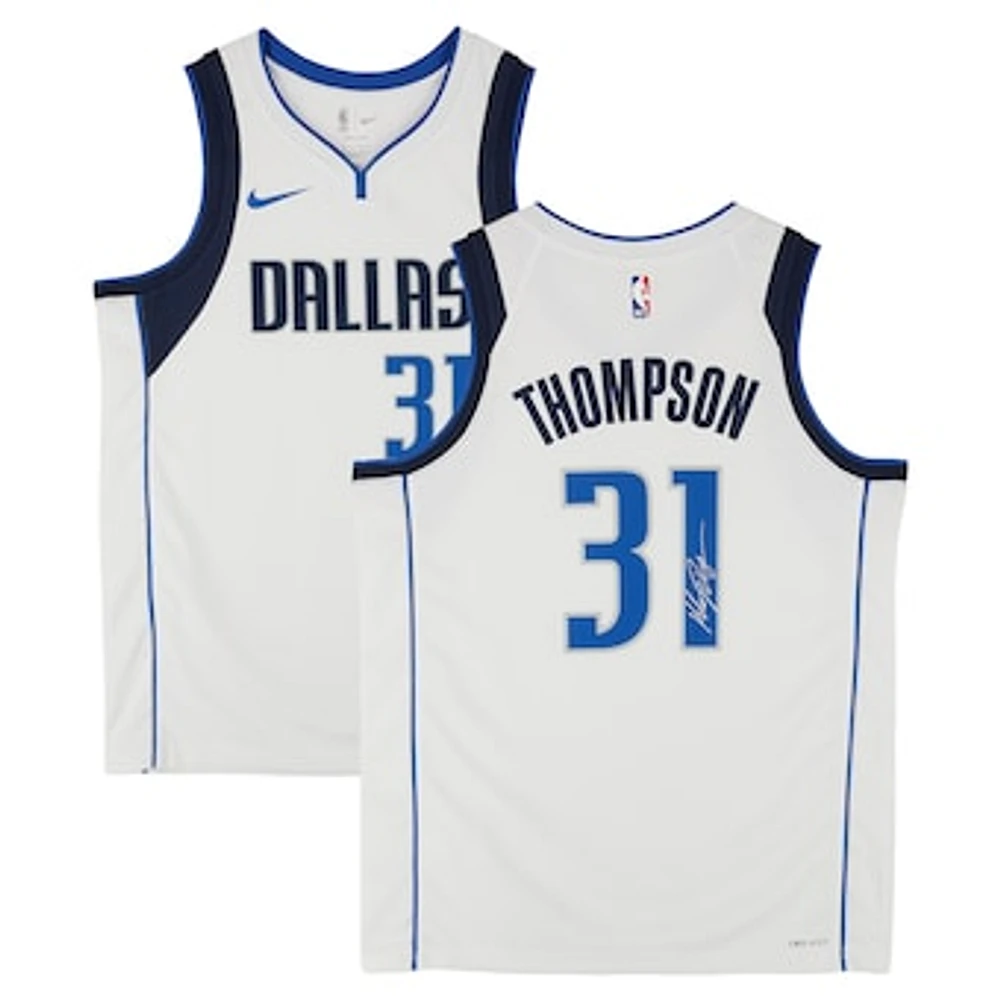 Klay Thompson Dallas Mavericks Autographed White Nike Association Edition Swingman Jersey