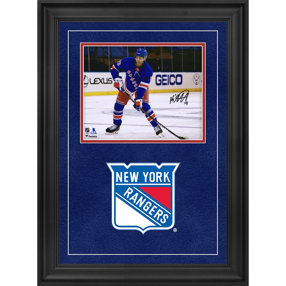 K'Andre Miller New York Rangers Autographed Deluxe Framed 8" x 10" NHL Debut Photograph