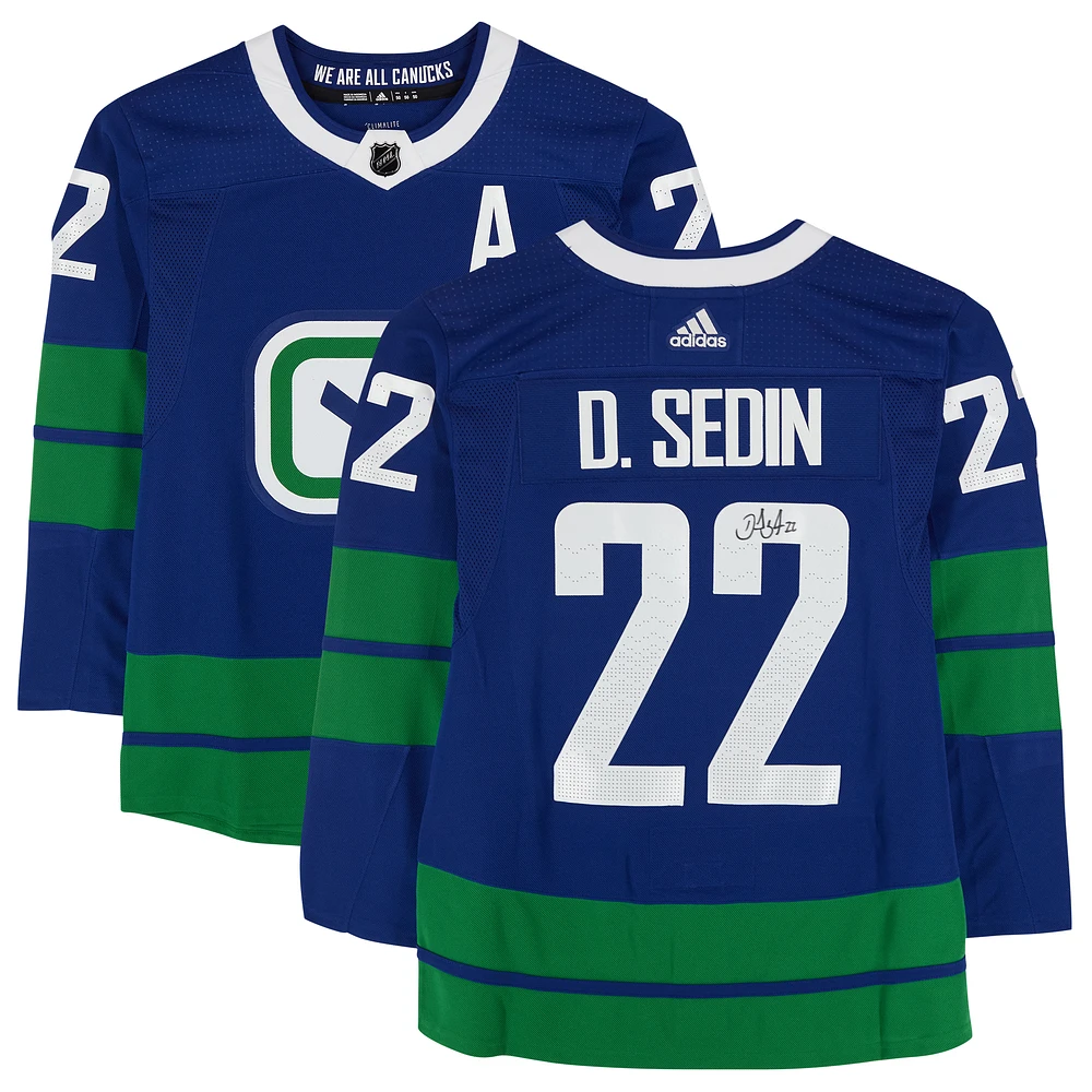 Daniel Sedin Vancouver Canucks Autographed Blue Alternate adidas Authentic Jersey