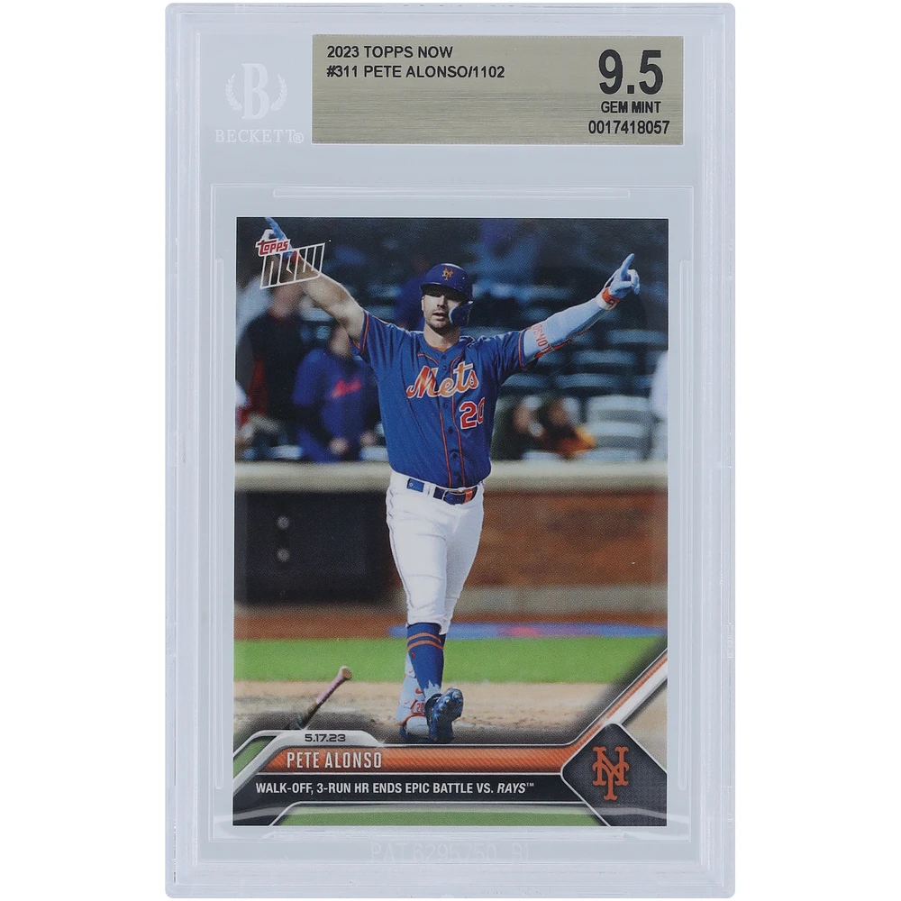 Pete Alonso New York Mets 2023 Topps Now Walk-Off #311 BGS Authenticated 9.5 Card