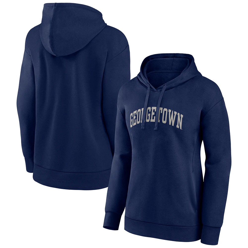 Women's Navy Georgetown Hoyas Arch Pullover Hoodie