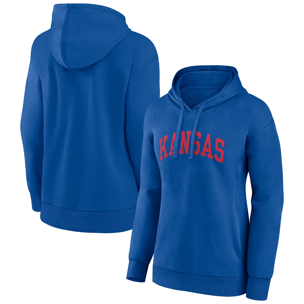 Women's Royal Kansas Jayhawks Arch Pullover Hoodie