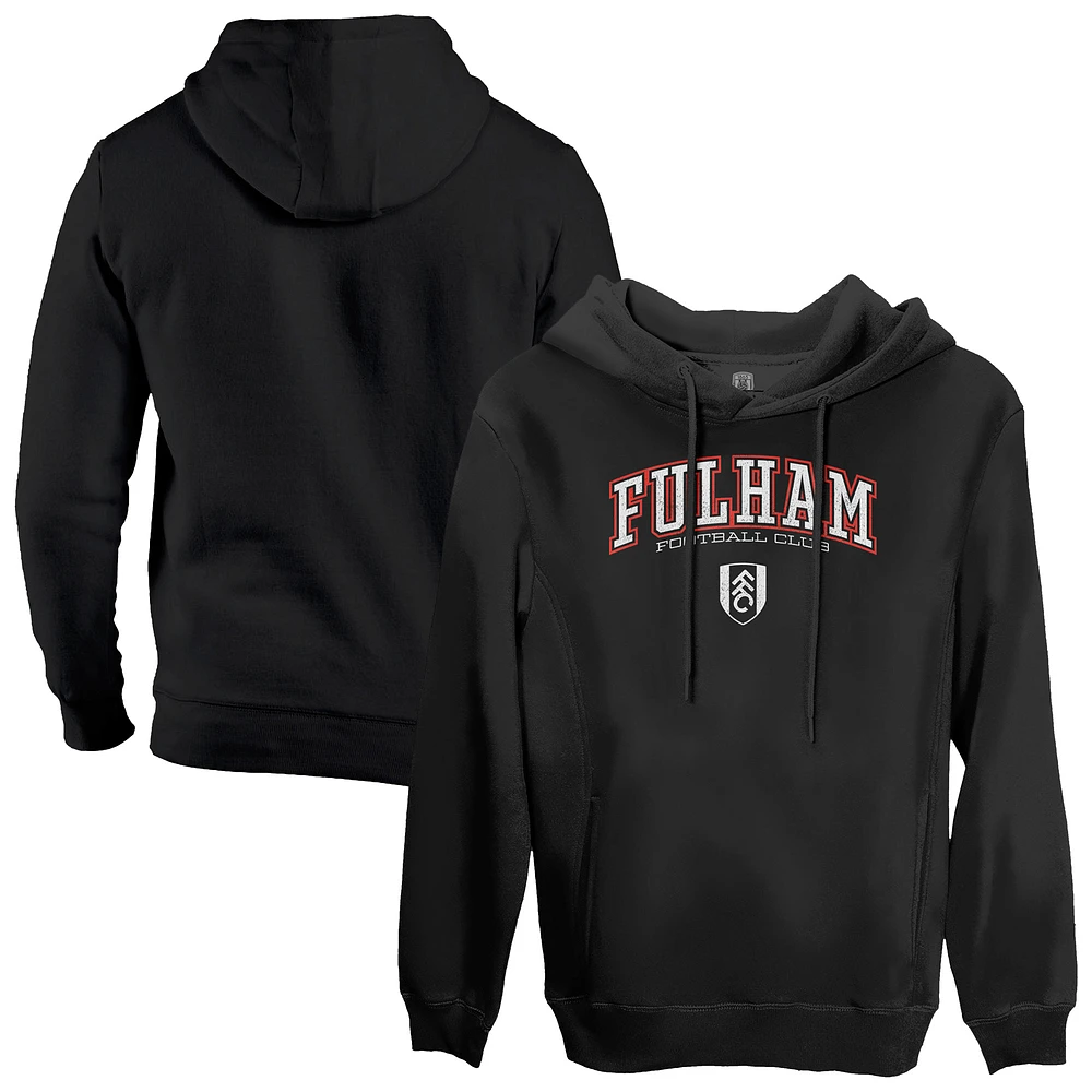 Men's 1863FC Black Fulham Athletic Wordmark Fleece Pullover Hoodie