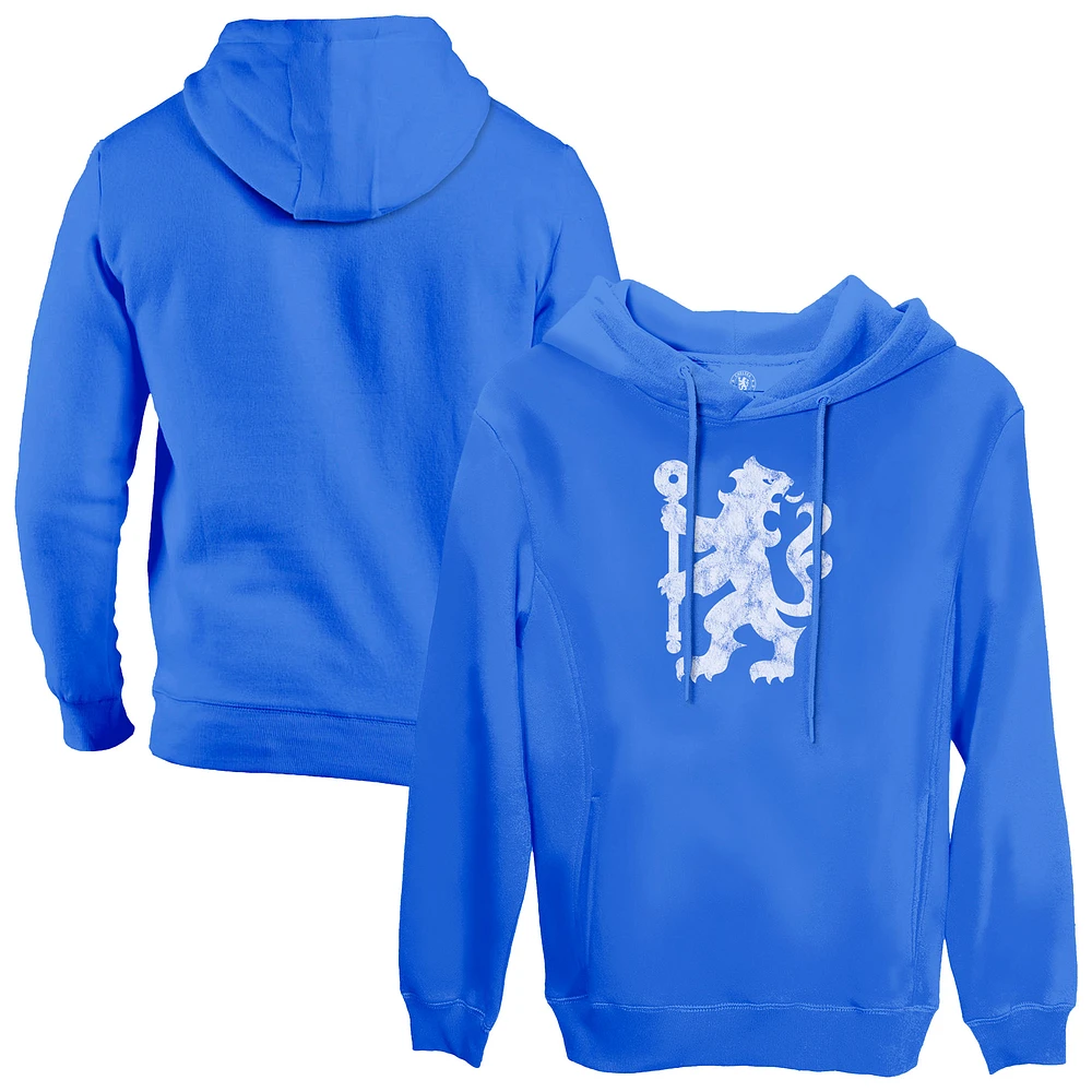 Men's 1863FC Blue Chelsea Lion Glyph Fleece Pullover Hoodie