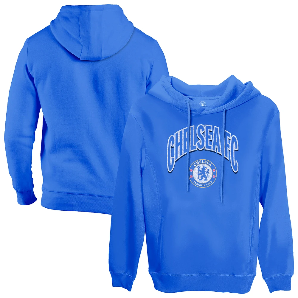 Men's 1863FC Blue Chelsea Retro Wordmark Pullover Hoodie