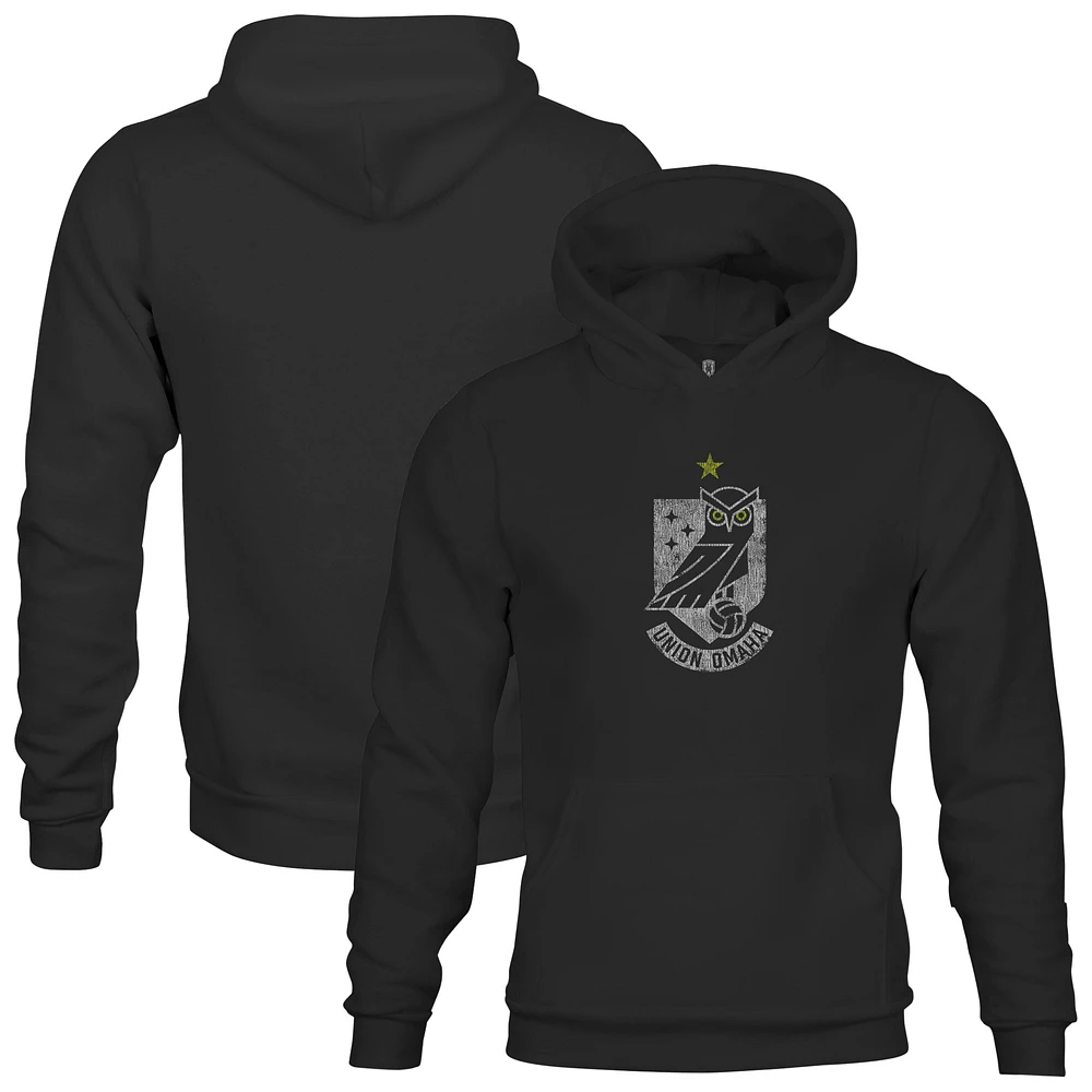 Youth 1863FC Black Union Omaha Color Badge Fleece Pullover Hoodie