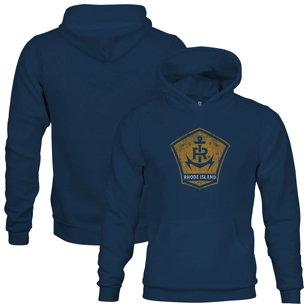Youth 1863FC Navy Rhode Island FC Color Badge Fleece Pullover Hoodie