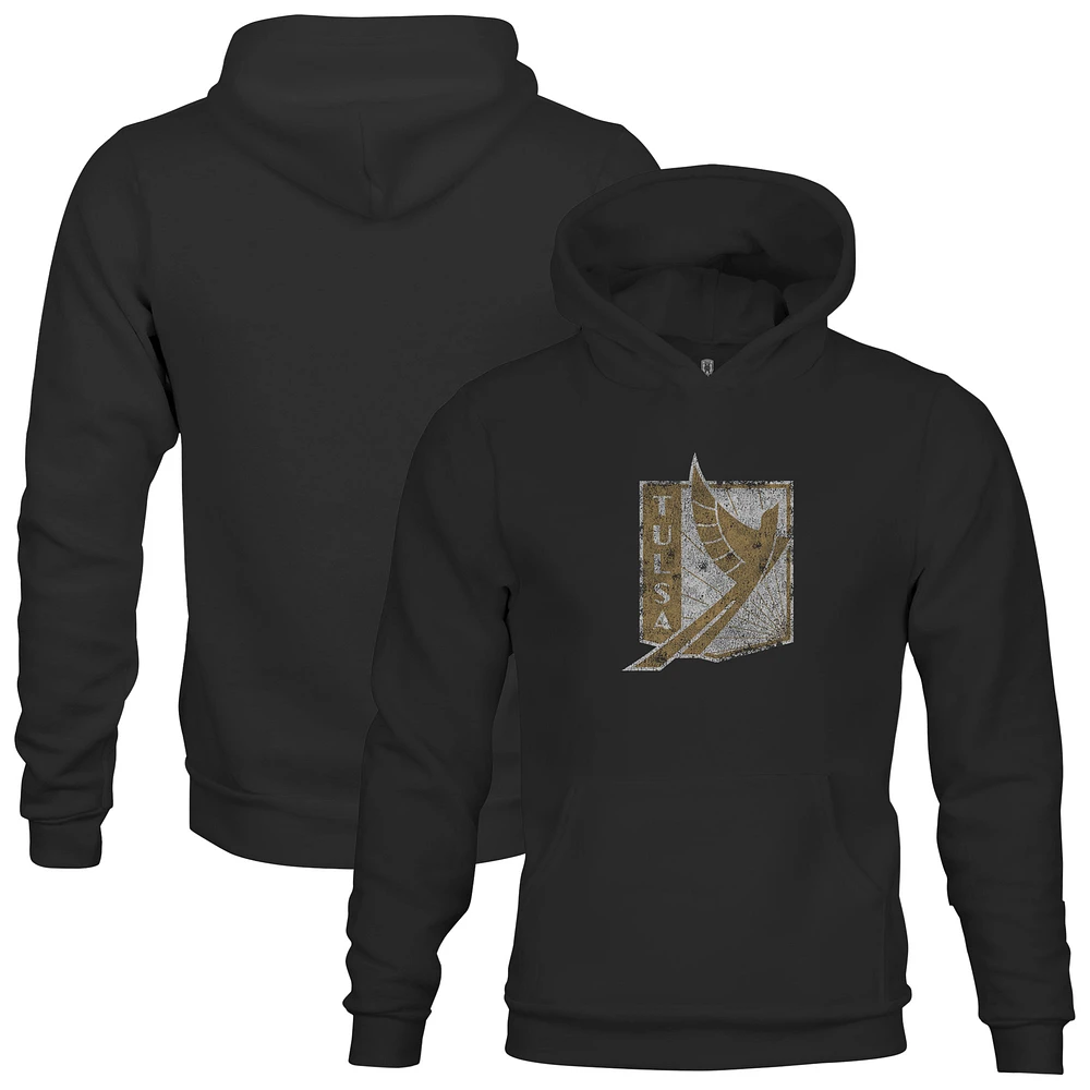 Youth 1863FC Black Tulsa Roughnecks FC Color Badge Fleece Pullover Hoodie
