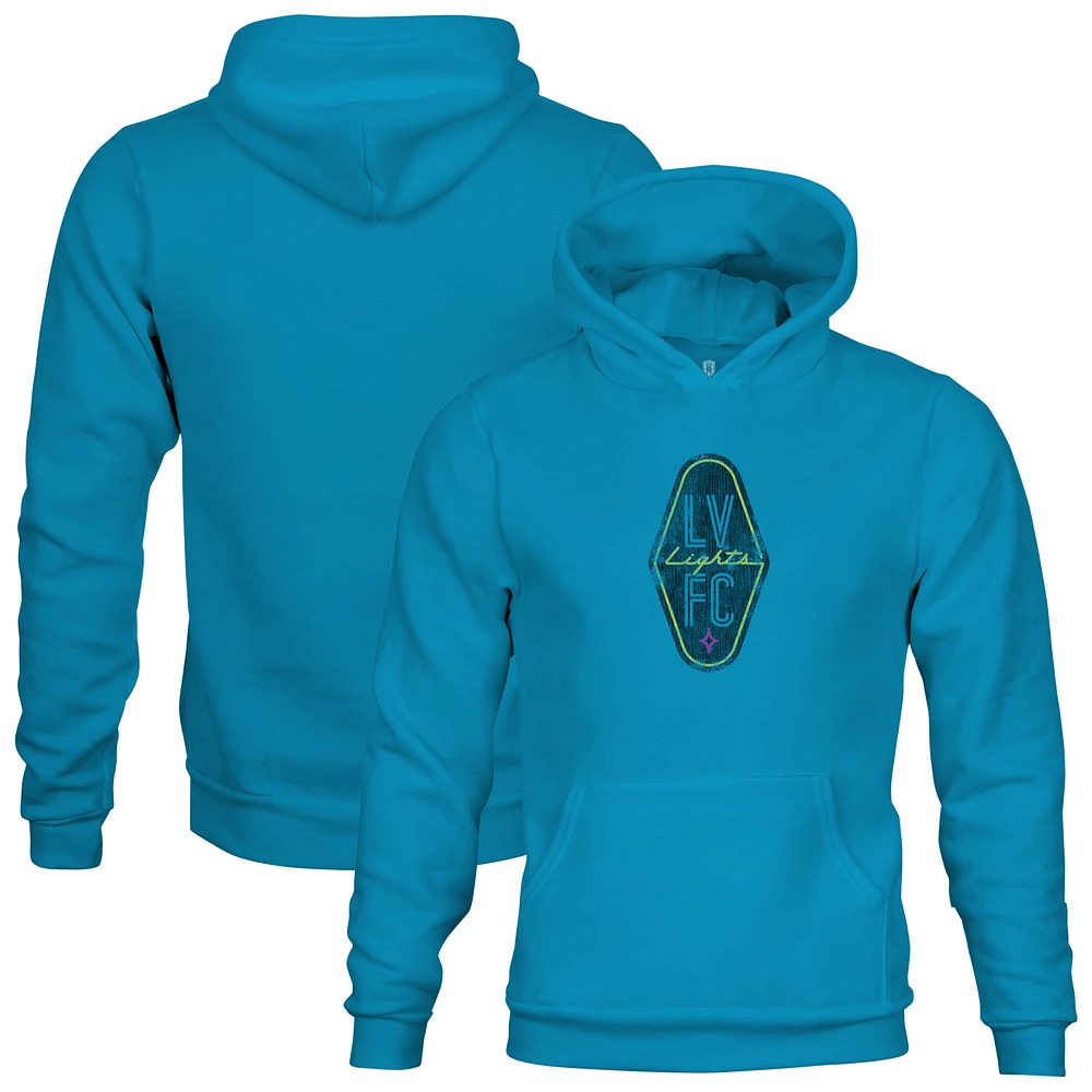Youth 1863FC Teal Las Vegas Lights FC Color Badge Fleece Pullover Hoodie